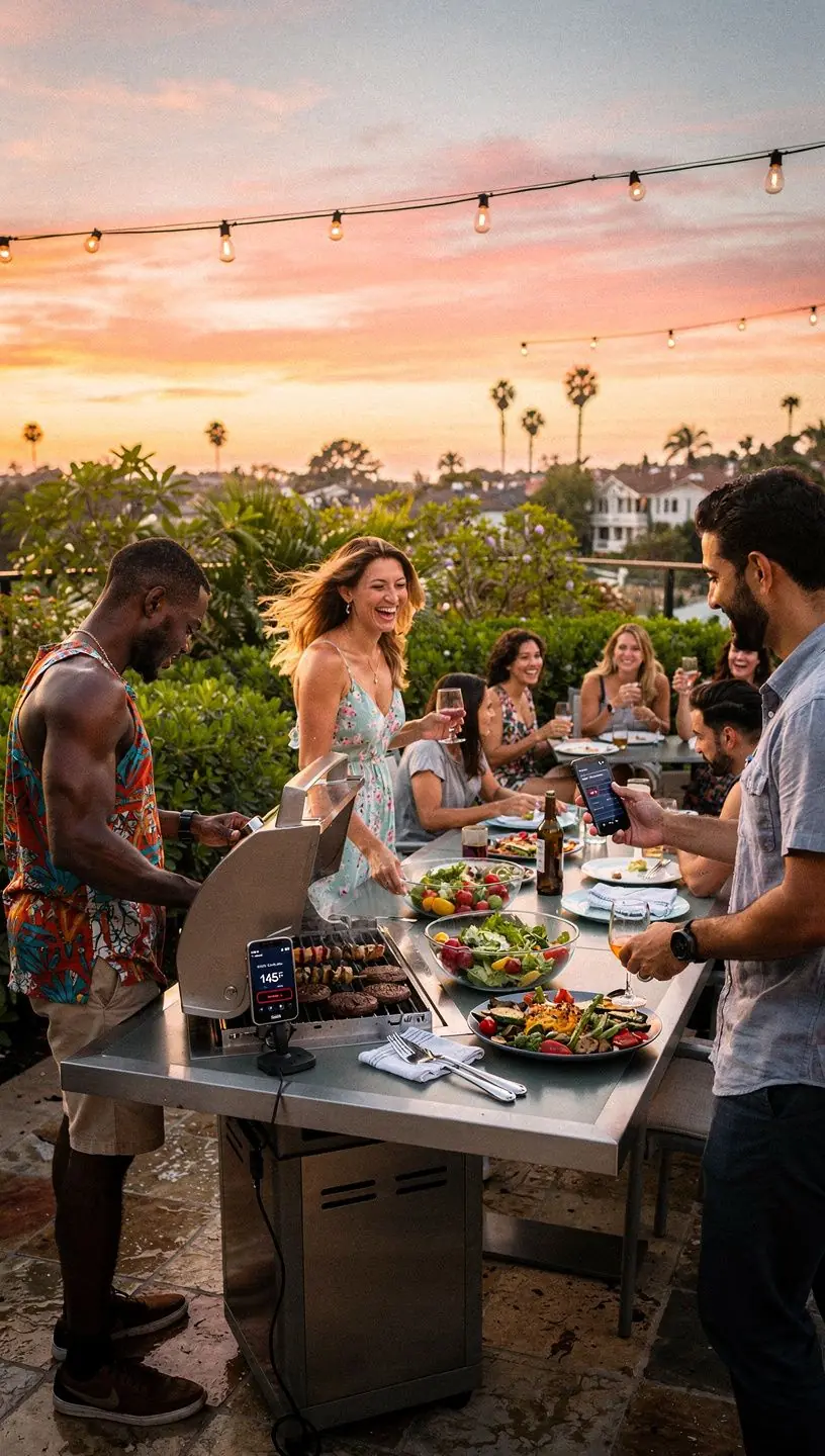 Workspace featuring multiple digital tools for productivity and lifestyle management